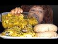 ASMR AFRICAN FOOD MUKBANG with FUFU and SEAFOOD OKRA PEPPER, SNAIL, FISH,  PRAWNS, SOUND EATING