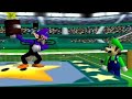 Waluigi Trophy Celebration Mario Tennis 64 Tennis