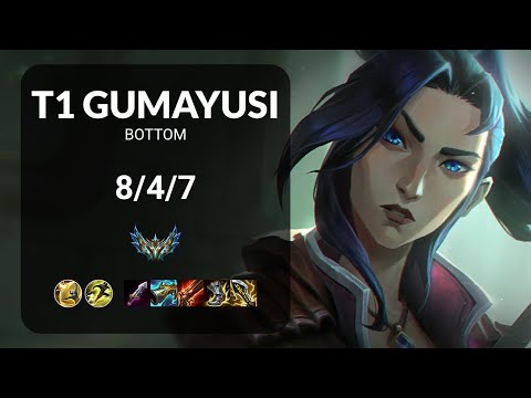 T1 Gumayusi Caitlyn vs Zeri BOTTOM - KR CHALLENGER Patch 15.7