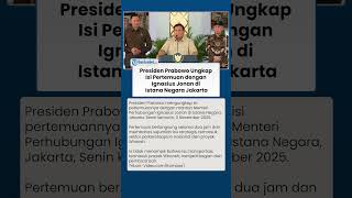 Blak-blakan! Presiden Prabowo Ungkap Isi Pertemuan dengan Ignasius Jonan di Istana Negara Jakarta