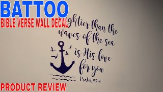 ✅  BATTOO Bible Verse Wall Decal Mightier Than The Waves Of The Sea Is His Love For You 🔴