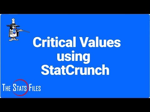 How to Find Critical Values of z and t Using StatCrunch