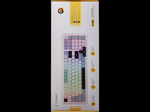 E-YOOSO Creamy Mechanical Keyboard Wireless, Gasket Structure with Sound Dampening Foam, Led Backlit, Hot Swappable, Pre-lubed Linear Switches, Full Size Custom Gaming Keyboard for PC/Mac, Black video review thumbnail