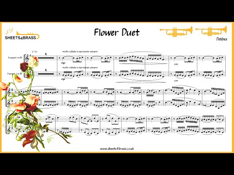 Flower Duet - Trumpet Duet with Sheet Music and Play Along