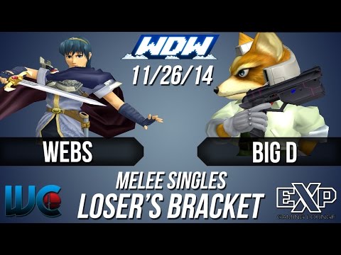 WDW 11/26/14 - Webs (Marth) vs. Big D (Fox) Melee Loser's Bracket