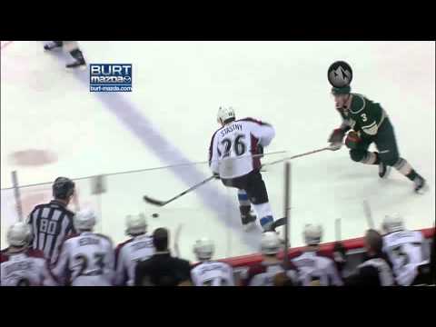 Chris Stewart slap shot goal against Minnesota