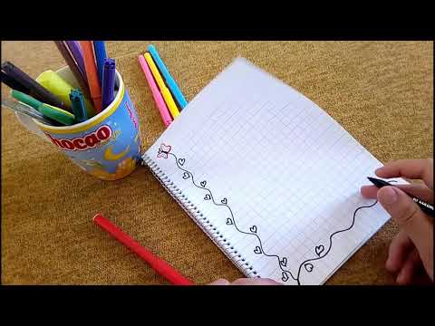 décoré l'intérieur d'un cahier simplement