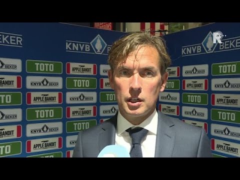 Trainer Alex Pastoor na winst op FC Dordrecht