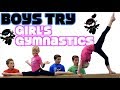 BOYS try GIRL'S Gymnastics!  Ninja Kidz Tv