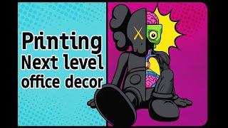 Next Level Office Decor KAWS Style Pop Art Board with Magnetic Thought Bubbles