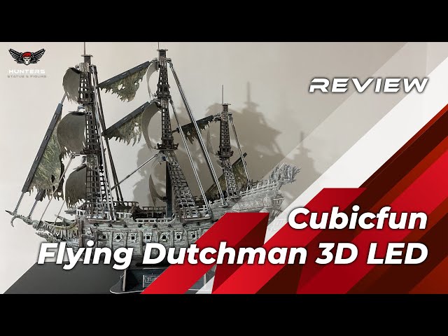 Vídeo relacionado con CubicFun Puzzle 3D LED Holandés Errante Maquetas Barco Pirata Maquetas para Construir Regalos Originales para Adultos Niños 14+, 360 Piezas