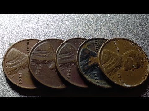 🇺🇸5 Coins – 1944 Wheat Pennies Error & Rare  Up to $1M 💰1944WheatPenny #WheatPennyErrors 