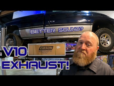 Dodge RAM V10 8.0 - Gibson Exhaust Install | Including Before & After Sound