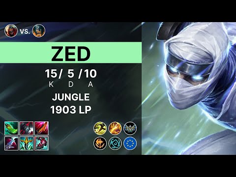 Zed Jungle vs Olaf - 1903 LP Challenger - EUW 15.11