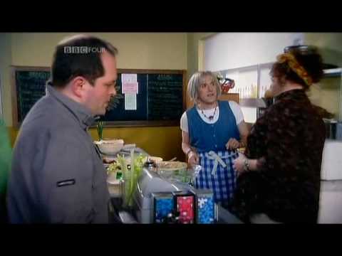 Armstrong and Miller - Cafe sketch - "Pru, it's kicking off!"