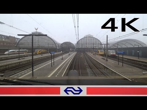 Foggy train ride 4K CABVIEW HOLLAND Almere - Amsterdam ICM 31jan 2019