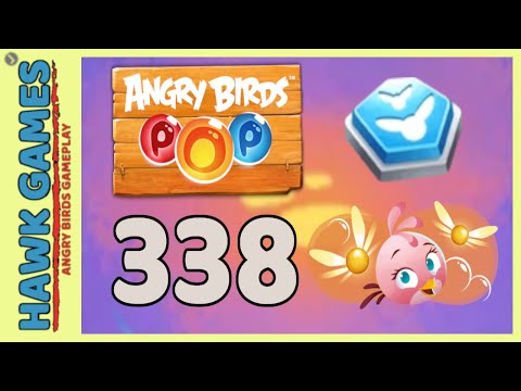 Angry Birds Stella POP Bubble Shooter Level 338 - Walkthrough, No Boosters