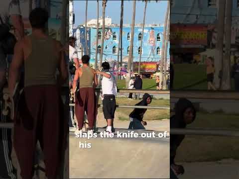 [News] Skate Goat Smacks Knife From Attacker’s Hand With Skateboard Then Skaters Whoop The Suspect