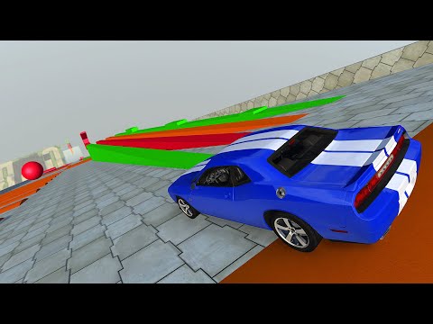 Descent With Bumps & Ramps (Insane Crash Test) #2 - Beamng drive Descending Down a Dangerous Hill