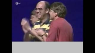 Bill Gates and Steve Ballmer awkward dancing at Windows 95 launch party 60fps