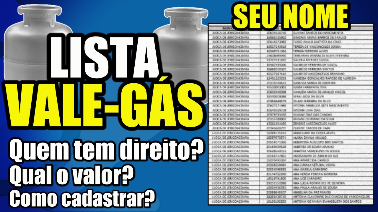 ✔️PODE COMEMORAR: SAIU A LISTA DO VALE-GÁS / VEJA SE SEU NOME ESTA NA LISTA DO VALE GÁS