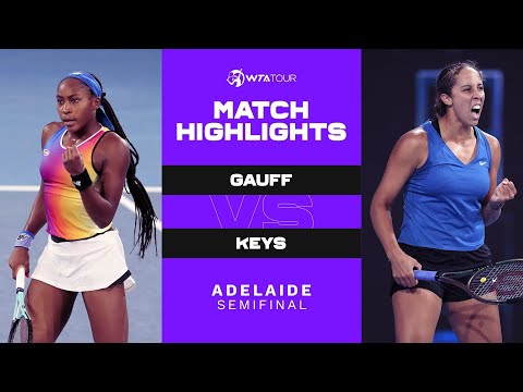 Теннис Coco Gauff vs. Madison Keys | 2022 Adelaide 250 Semifinal | WTA Match Highlights