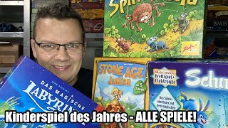 Kinderspiel des Jahres - Kurzvorstellung aller Spiele mit allen wichtigen Infos