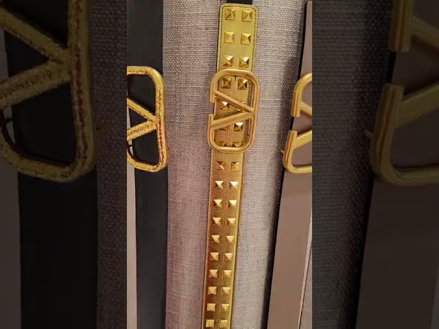 Vídeo relacionado con Valentino cinturón Glow Belt W95 Bianco/Oro blanco recortable
