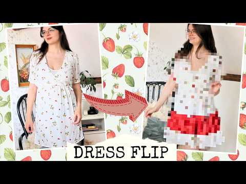 Fixing A Sad Strawberry Dress ✂️👗 Fast Fashion Flip