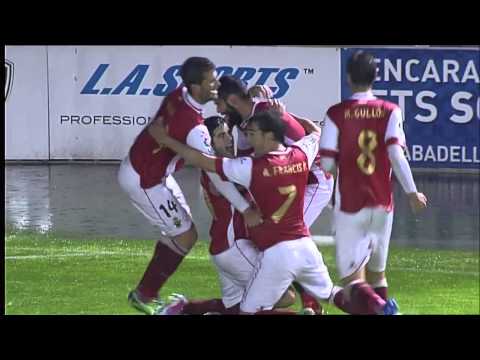 Gol de Jairo Samperio (Racing) - CE Sabadell vs Racing de Santander.