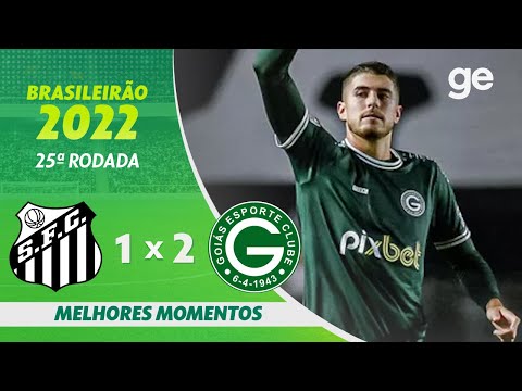 Gols e lances de Santos x Goiás