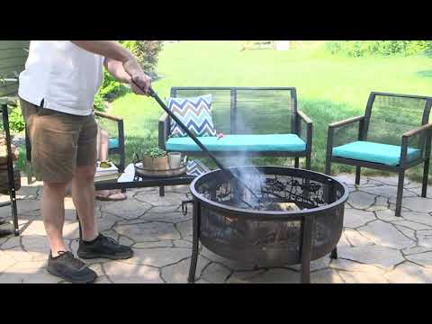 Ultimate Patio 36-Inch Spring-Loaded Firewood Log Grabber Claw Video