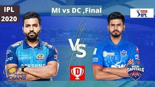 IPL 2020 LIVE MI VS DC FINAL MATCH  LIVE SCORES SUBSCRIBE FOR MORE