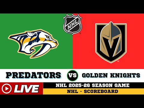 Nashville Predators Vs Vegas Golden Knights | NHL 2026 | NHL Live SCOREBOARD | 01/18/2026