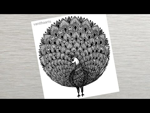 How to draw Mandala for Beginners Peacock mandala art peacock drawing stepbystep doodle art