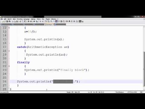 Java Programming Tutorial 26 Using Finally In Java
