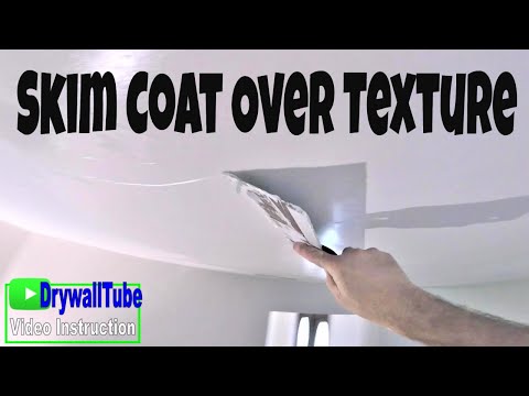 How to mix skim coat mud- Skim coat tools- Skim coat over popcorn ceiling
