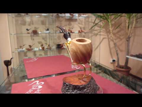 Pipa olivastro half bent fatta a mano - www.paronellipipe.it