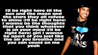 Chris Brown - I&#39;ll Be Right Here W/Lyrics