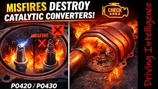 How Engine Misfires Damage Catalytic Converters (P0420 & P0430 Explained)