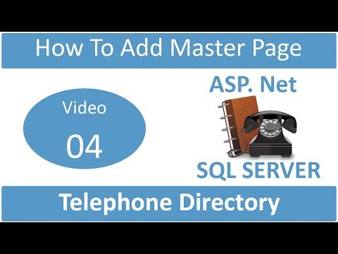 how to add master page in telephone directory