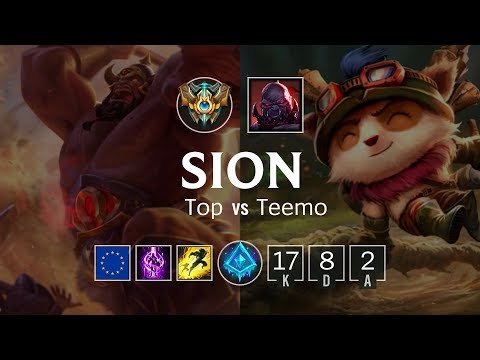 Sion Top vs Teemo - EUW Challenger Patch 8.21