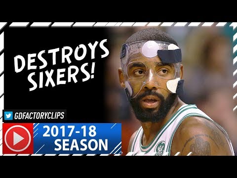 Masked Kyrie Irving Full Highlights vs Sixers (2017.11.30) - 36 Pts, NASTY!