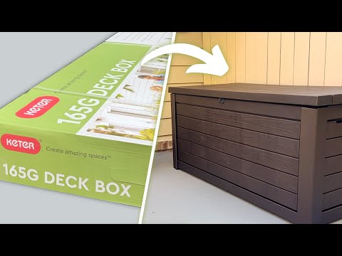 How to Assemble Keter Resin Deck Box from Sam’s Club // And Has it Held Up Over 2 Years? 🤷‍♀️