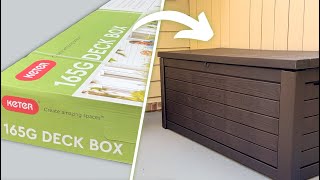 How to Assemble Keter Resin Deck Box from Sam’s Club // And Has it Held Up Over 2 Years 🤷‍♀️