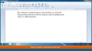 HOW TO OPEN A NEW DOCUMENT IN WORDPAD