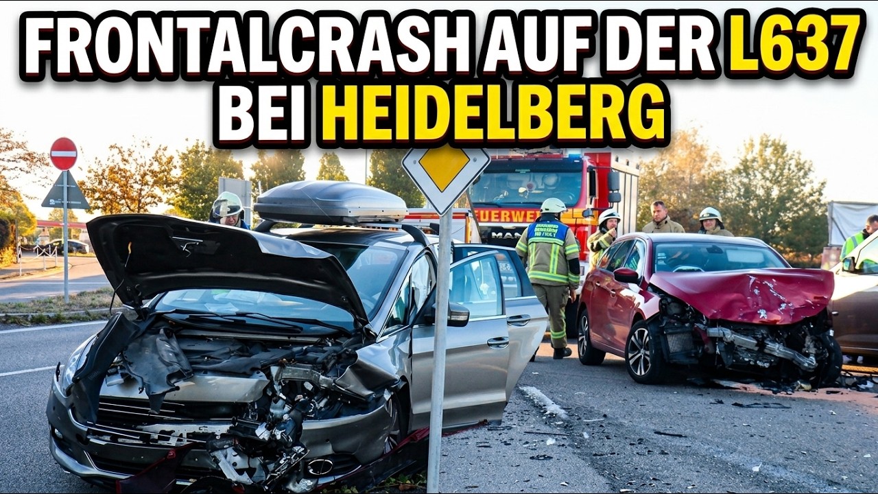 Schwerer Unfall auf der L637 bei Heidelberg – zwei Fahrer leicht verletzt