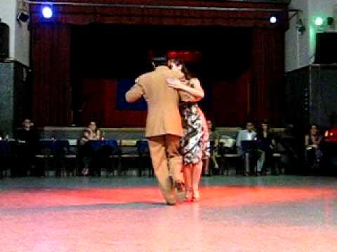  Paola Tacchetti  and  Alejandro Hermida  are  dancing  to  a  tango