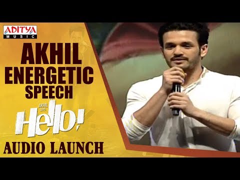 Akhil Energetic Speech @ HELLO! Movie Audio Launch | Akhil Akkineni, Kalyani Priyadarshan