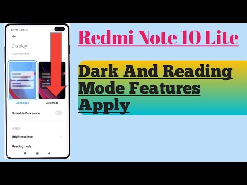 Redmi Note 10 Lite || Dark Mode And Reading Mode Features How To Use